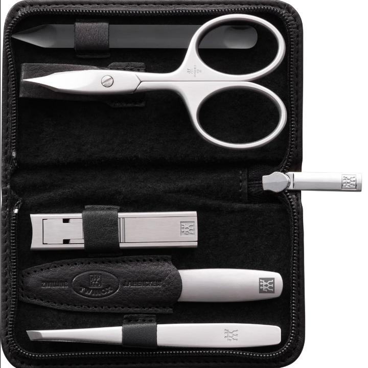 Image du produit Zwilling Étui zippé en cuir de yak noir 5 pcs.