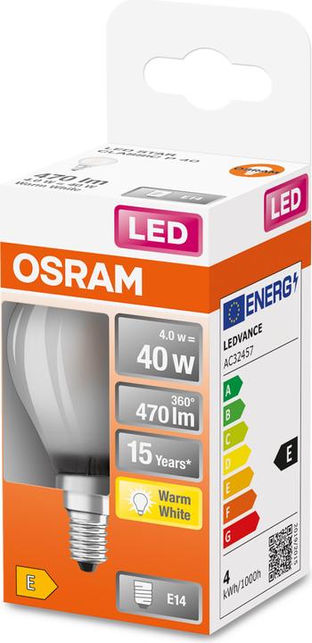 Produktbild Osram Led Retrofit Classic P (E14, 40 W, 470 lm, 1 x, E)