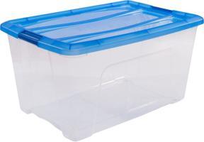 Produktbild Iris Clear NTB Aufbewahrungsbox 45,0 l transparent, blau 39,5 x 57,5 x 30,5 cm (45 l)