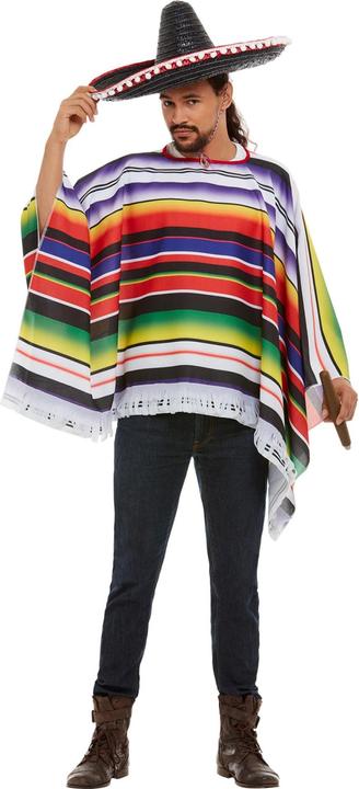 Produktbild Smiffys Mexikaner Poncho (One Size)