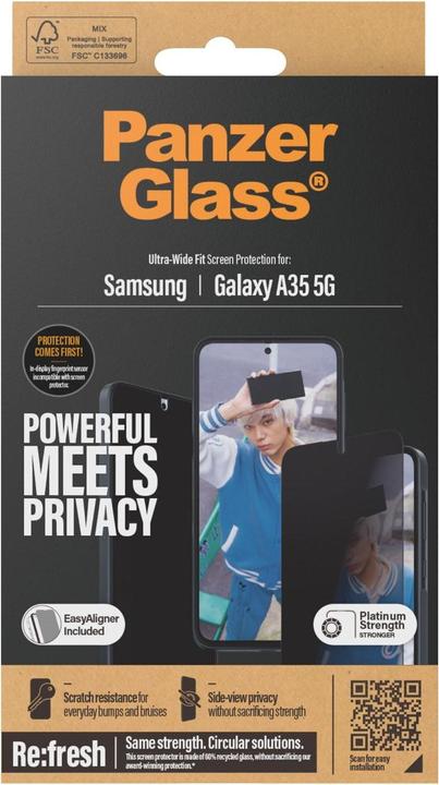 Productafbeelding PanzerGlass Privacy (1 Stuk, Samsung Galaxy A35)