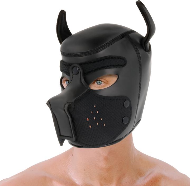 Actual product image Darkness Dog mask "Puppy Hood" with removable muzzle