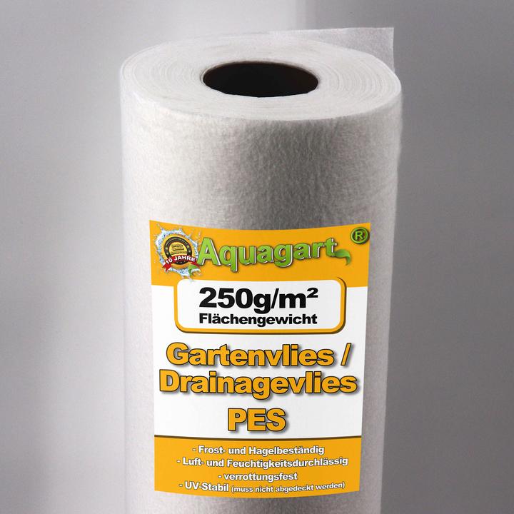 Immagine prodotto Aquagart 40m² Geotextilvlies Gartenvlies Unkrautvlies Teichvlies 250g 1,6m