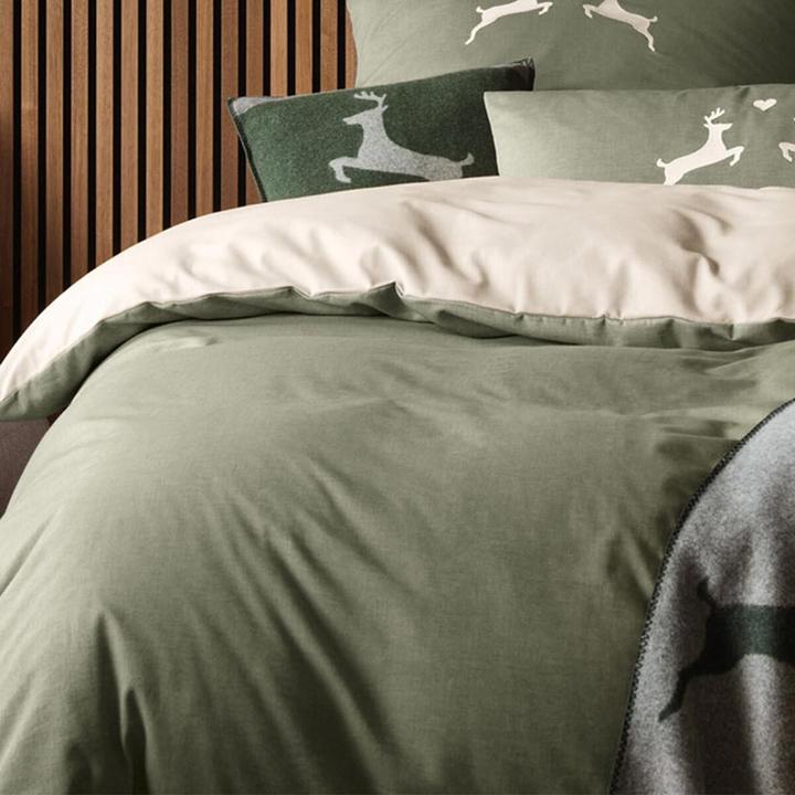 Produktbild Elegante Alpenchic Hirsche (Kopfkissenbezug, Kissenbezug einzeln 40x80 cm)