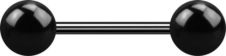 Produktbild Star Piercing Micro Barbell schwarz mit zwei Kugeln (Chirurgenstahl 316L, ohne Messing)