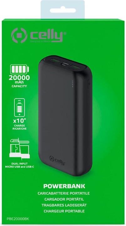 Produktbild Celly Powerbank (20000 mAh, 74 Wh)