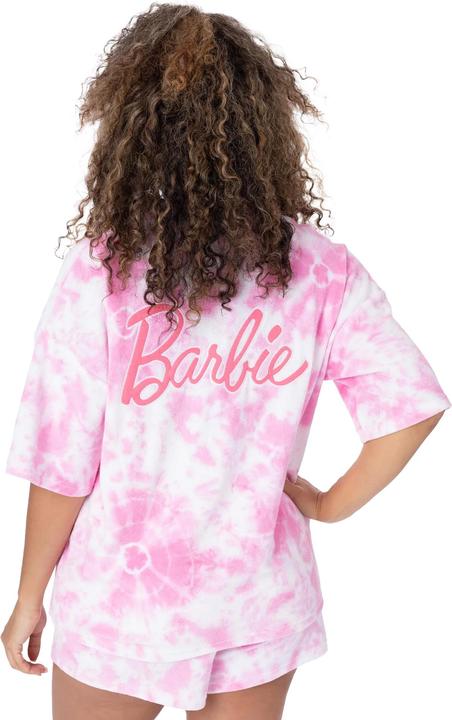 Actual product image Barbie Womens/Ladies Tie Dye Towelling T-Shirt & Shorts Set (XXL)
