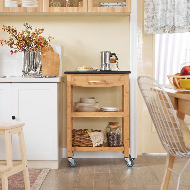 Actual product image SoBuy Kitchen trolley with granite worktop