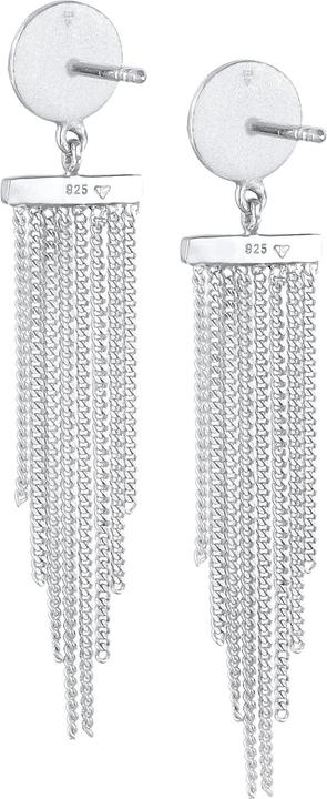 Produktbild Elli Ohrringe Plättchen Ketten Look Elegant 925 Silber (925er Sterling Silber)