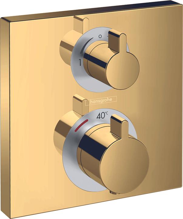 hansgrohe Ecostat Square Thermostat Unterputz für 2 Verbraucher (polished gold optic)