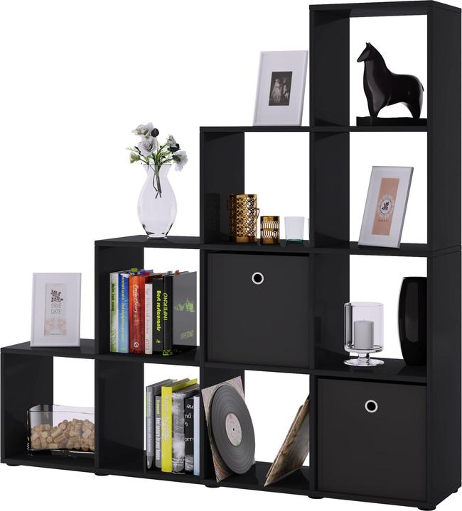 Produktbild VCM Holz Stand Treppenregal 10 Fächer Napoli (143 x 29 x 139 cm)