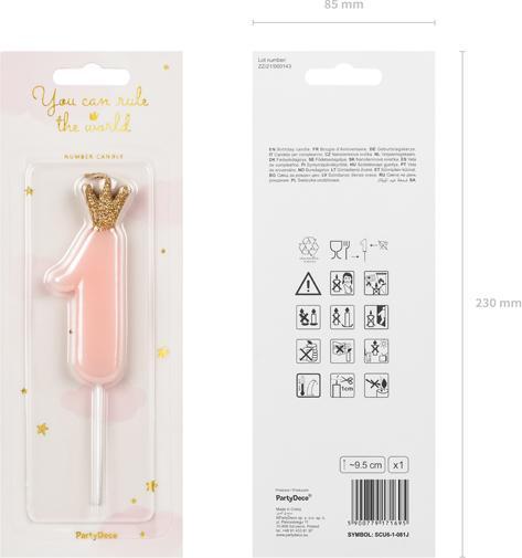 Produktbild Partydeco Zahlenkerze (1 x)