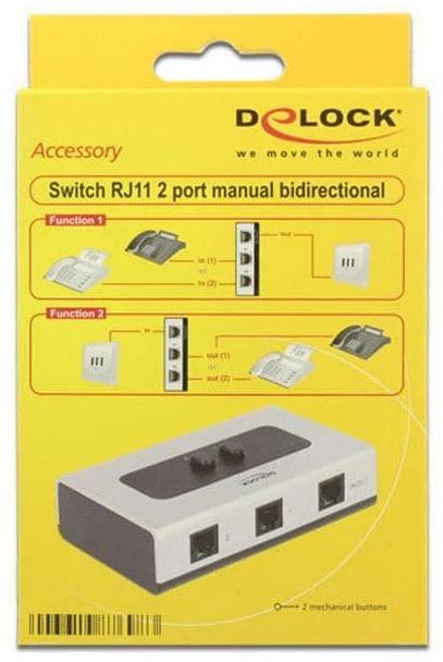 Image du produit Delock Boîtier de commutation 2 ports RJ-11