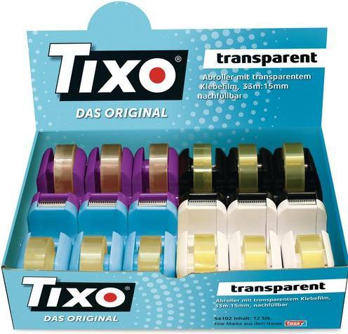 Actual product image TIXO Adhesive tape and dispenser assorted colours 15 mm