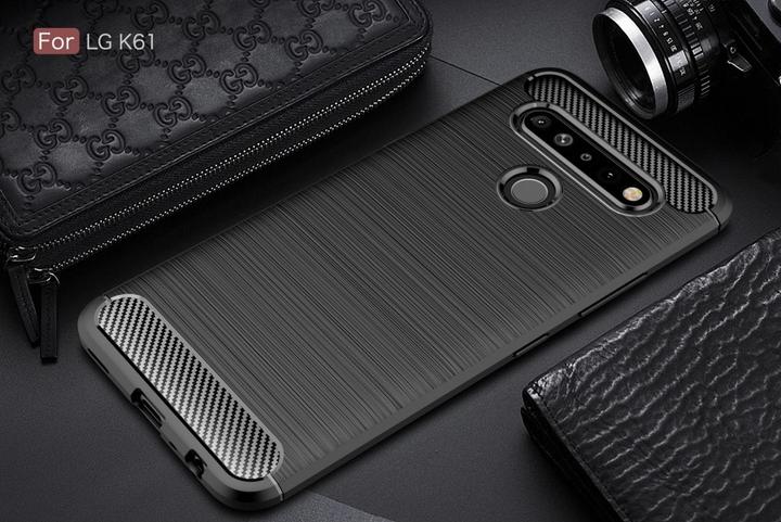 Produktbild Screenguard LG K61 Hülle Carbon Brushed Soft TPU (LG K61)