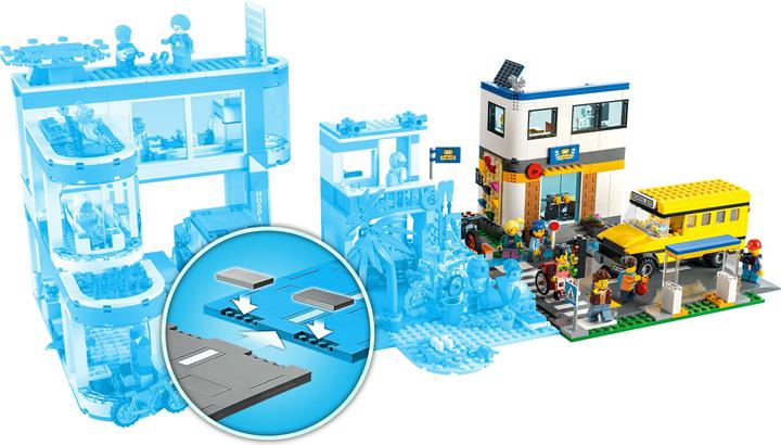 Actual product image LEGO School with school bus (60329, LEGO City)