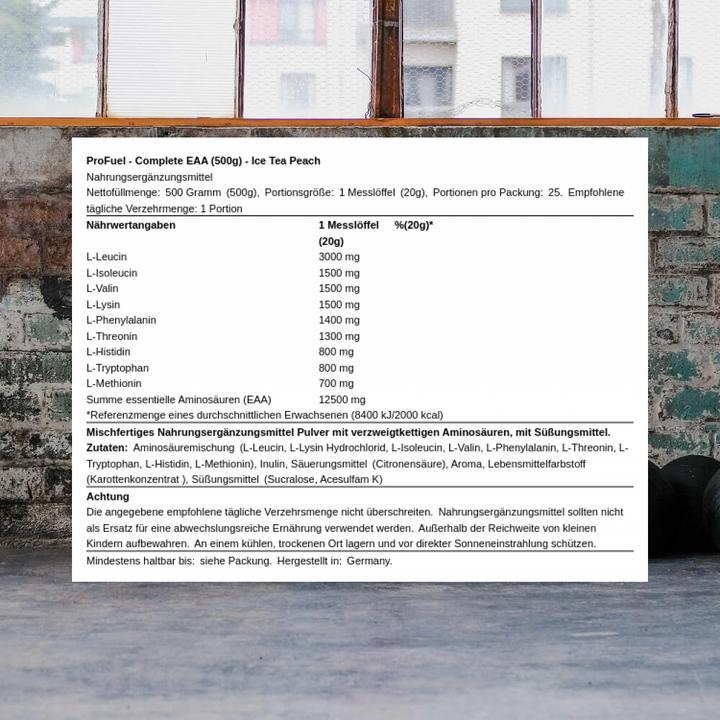 Immagine prodotto ProFuel Alpha EAA (Pesca al tè freddo, 1 pz., 500 g)