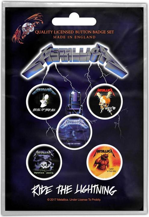 Produktbild Metallica Abzeichen Ride The Lightning Kunststoff Metall