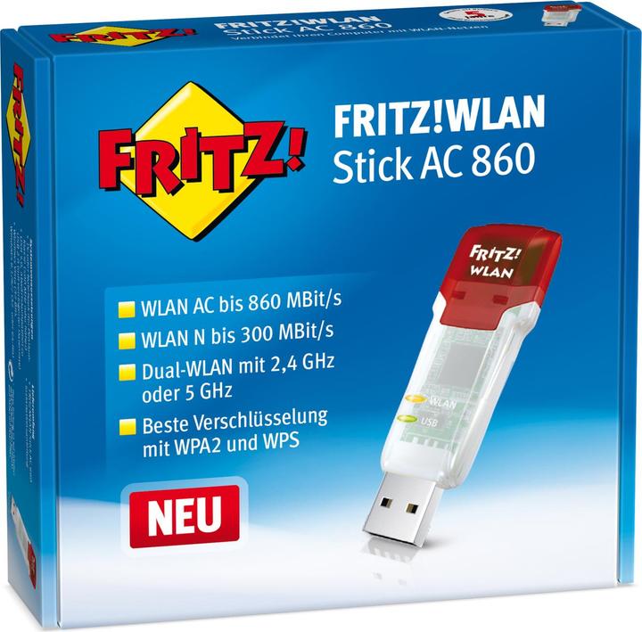 Produktbild AVM FRITZ!WLAN Stick AC 860 (USB)