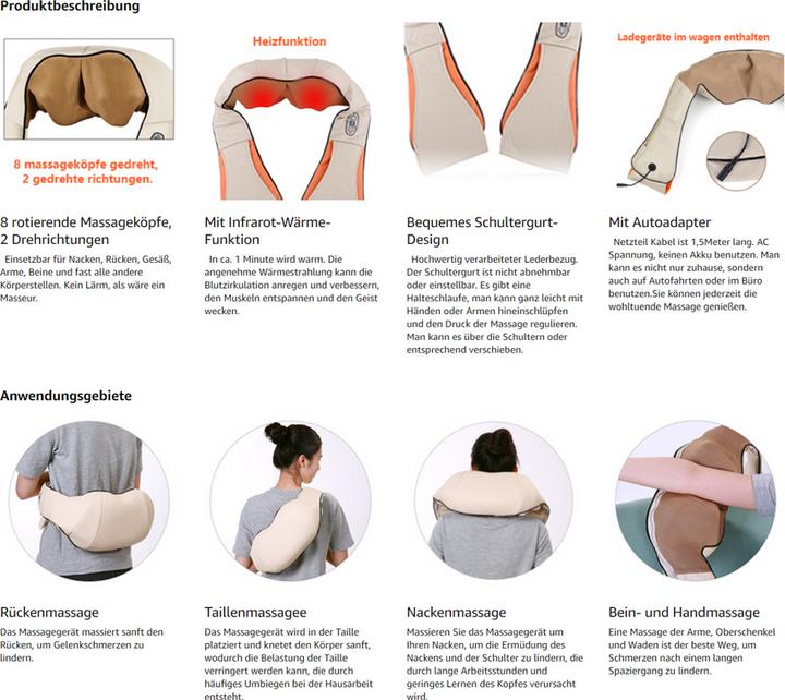 Produktbild Magni Shiatsu Nacken Massager mit Wärmefunktion