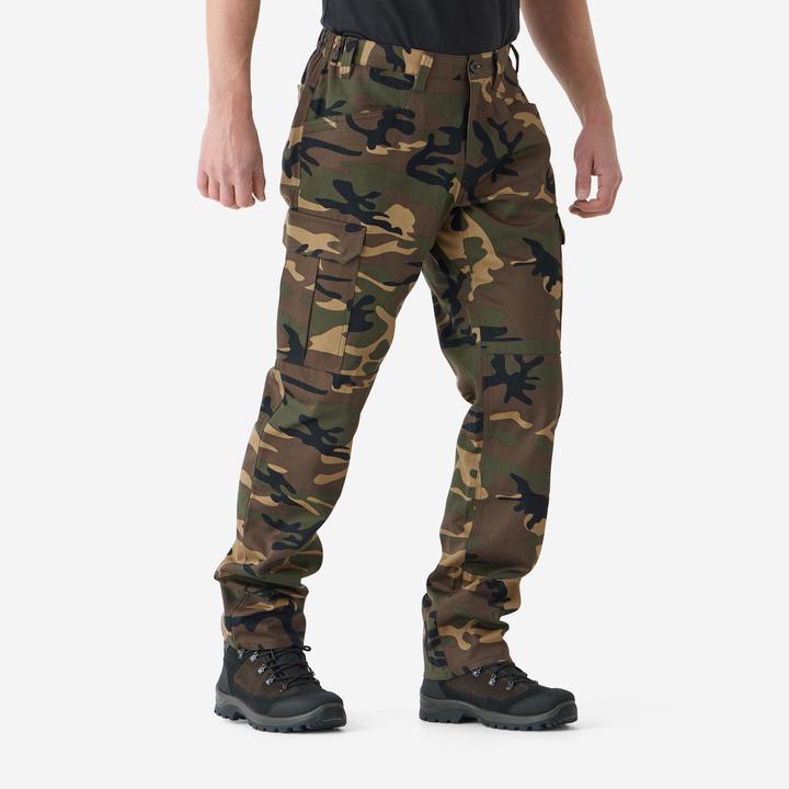 Solognac Jagdhose Steppe 500 Cargo strapazierfähig Camouflage grün