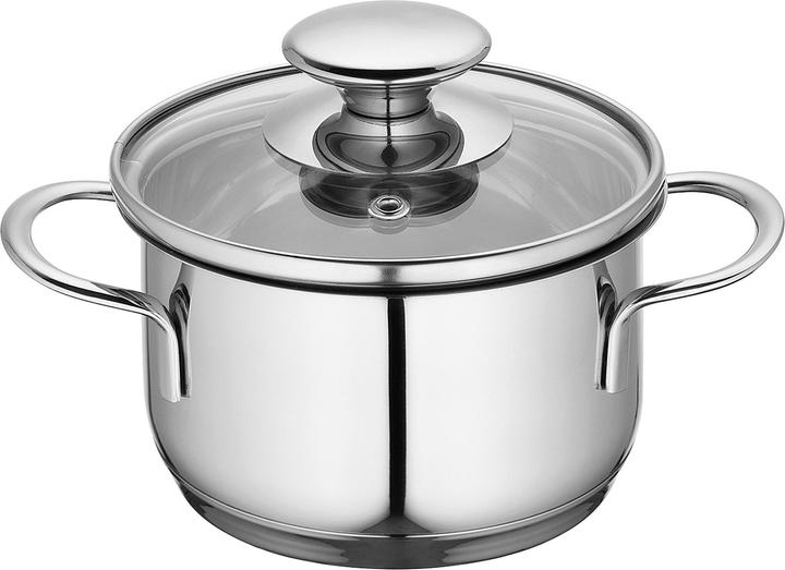 Image du produit Küchenprofi Mini-pot avec couvercle en verre 12 cm, 6.5 dl (12 cm, Casserole, Acier inoxydable)