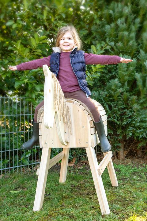 Actual product image small foot Wooden horse