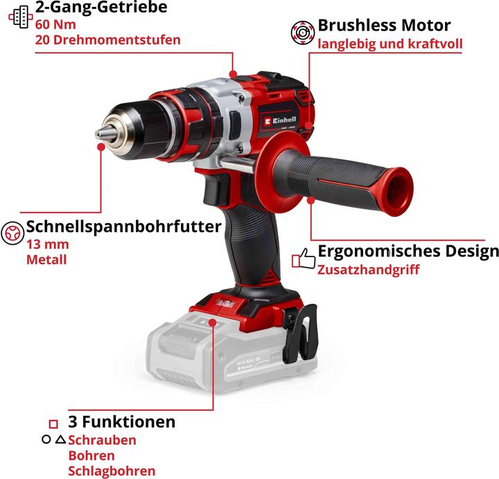 Immagine prodotto Einhell TE-CD 18 Li-i BL (Batteria ricaricabile)
