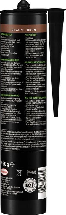 Actual product image Pattex Assembly adhesive wood (420 g)