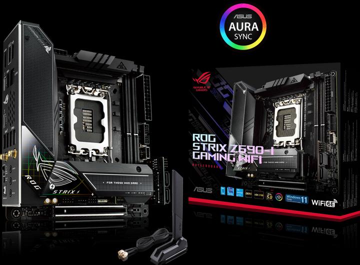 Produktbild ASUS ROG Strix Z690-I Gaming Wifi (LGA 1700, Intel Z690 (DDR5), Mini-ITX)