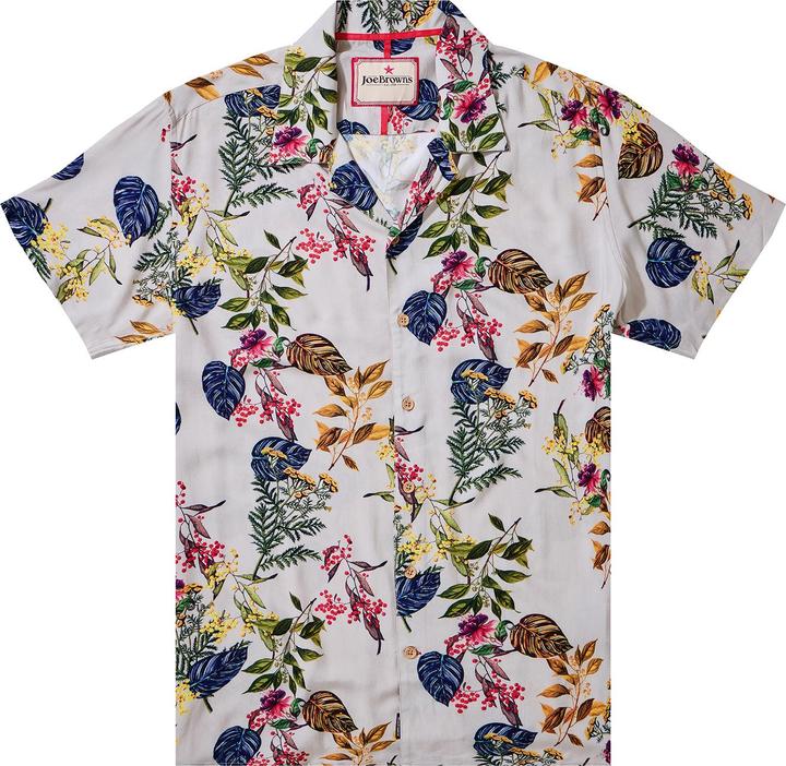 Actual product image Joe Browns Botanical Print Revere Collar Shirt (S)