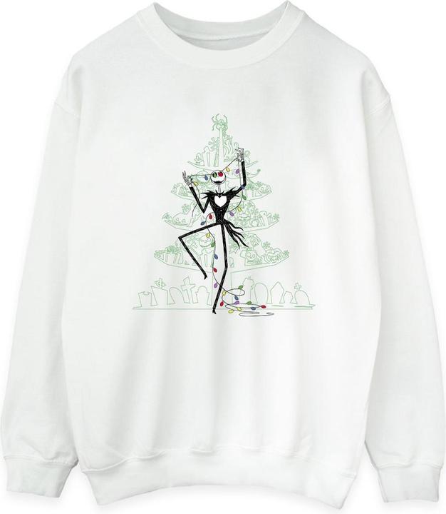 Actual product image Disney Womens/Ladies The Nightmare Before Christmas Tree Green Sweatshirt (L)