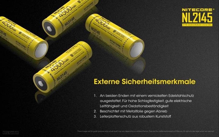 Image du produit Nitecore NL2145 (21700, 4500 mAh)