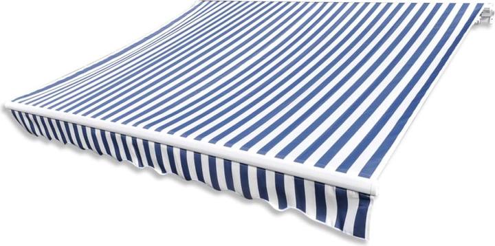 Blue and white
