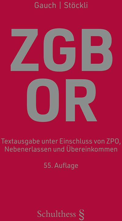 Produktbild ZGB/OR (Deutsch, Hubert Stöckli, Peter Gauch, 2024)