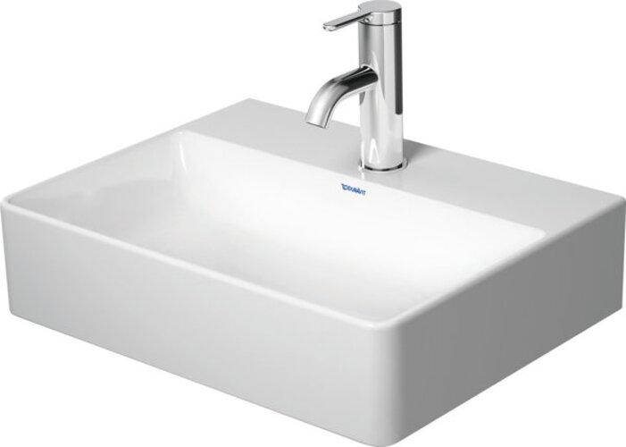 Actual product image Duravit Hand-rinse basin DURASQUARE o ÜL m HLB 450x350mm o tap hole white WG (350 mm, 450 mm)