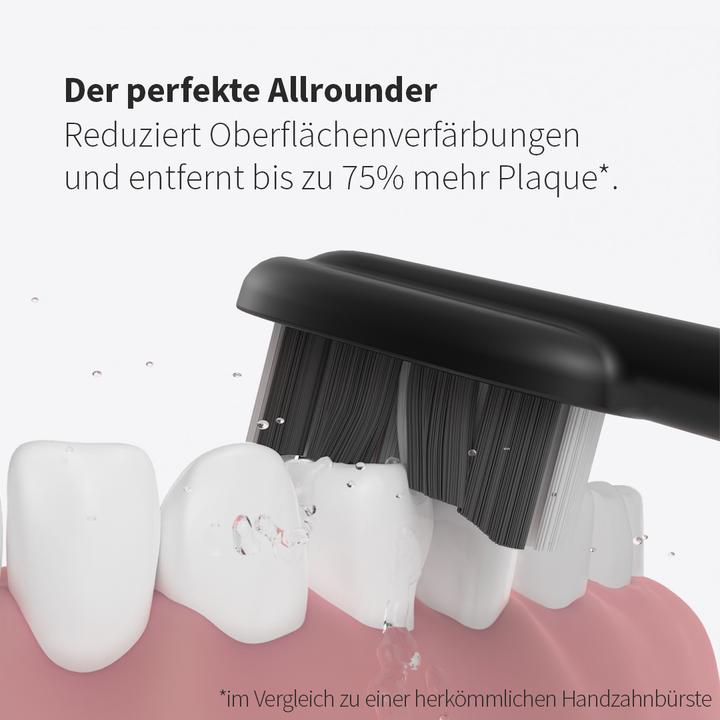 Actual product image Zahnheld Brush head Basic Medium 9x Black (9 x)