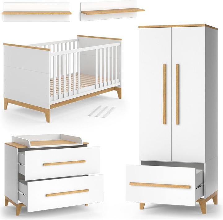 Produktbild VitaliSpa Malia (Kinderkleiderschrank, Babybett, Wickelkommode)