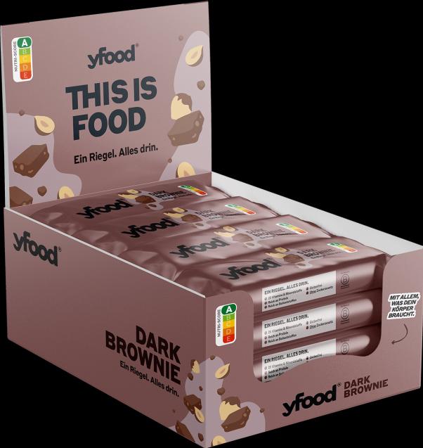 Image du produit YFood Brownie & Noix grillées (Noix, Brownie, 12 pcs, 720 g)