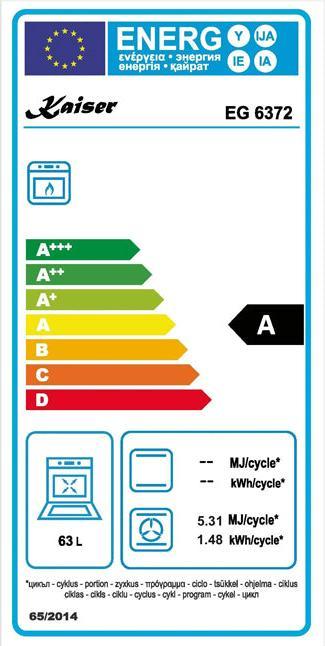 Energy Label Kaiser EG 6372