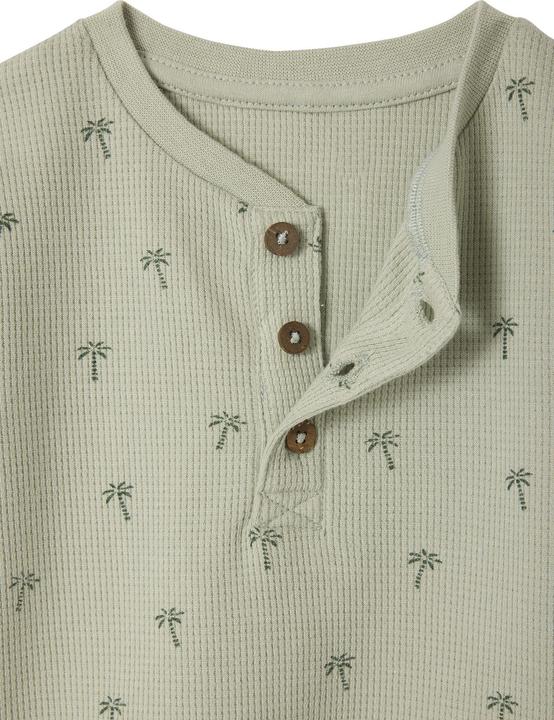 Actual product image Vertbaudet Bio-Kollektion: Baby T-Shirt aus Waffelpikee mit Palmen (92)