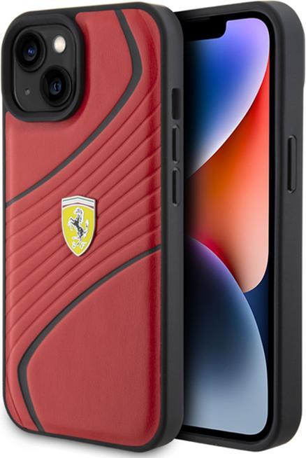 Produktbild Ferrari FEHCP15SPTWR iPhone 15 6.1" czerwony/red hardcase Twist Metal Logo (Apple iPhone 14, Apple iPhone 13, Apple iPhone 15)