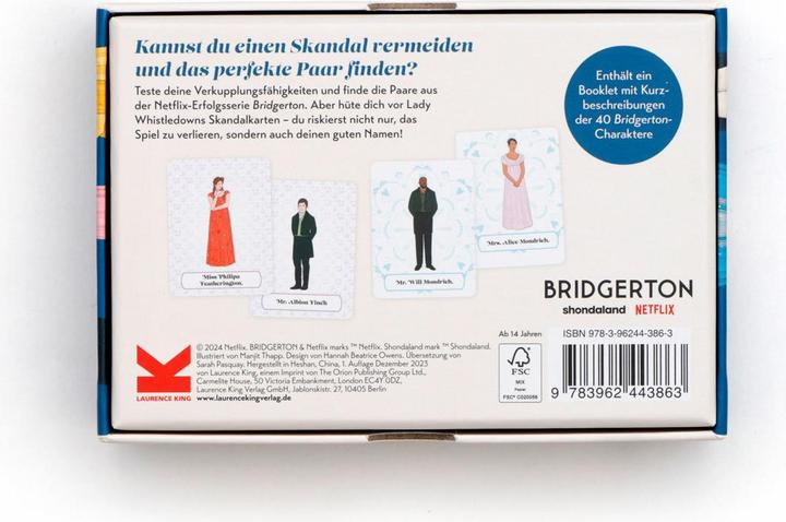 Actual product image Bridgerton dating (German)