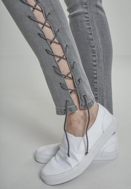 Image du produit Urban Classics Ladies Denim Lace Up Skinny Pants (28)