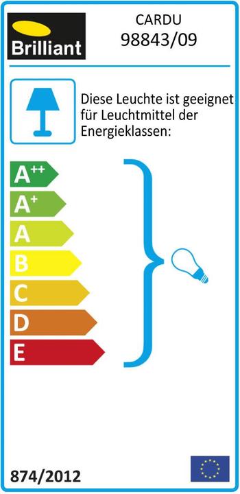 Energie-Label Brilliant Cardu (E27)