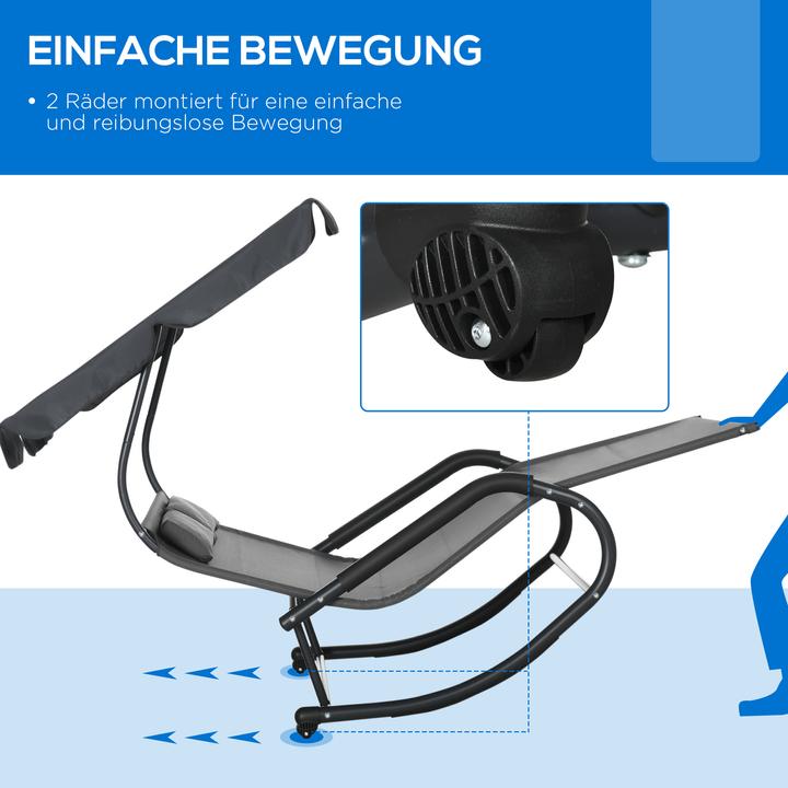 Actual product image Outsunny Double sun lounger (200 cm)