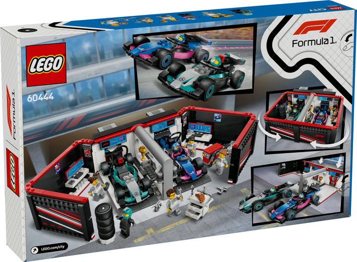 Immagine prodotto LEGO F1 Garage mit Mercedes-AMG & Alpine Rennautos (60444, LEGO City)