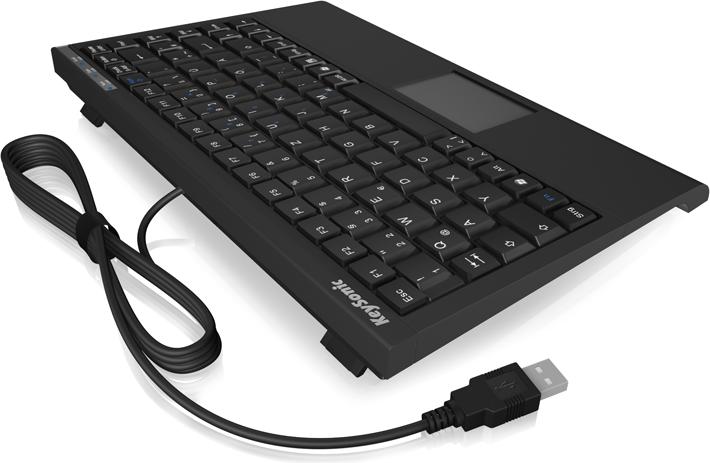 Immagine prodotto KeySonic TAS ACK-540U+ con cavo (DE) MINI Touchpad SoftSkin bw (DE, Cablato)