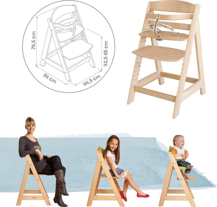 Image du produit Roba Chaise haute d'escalier avec réducteur de siège Little Stars (Chaise haute)