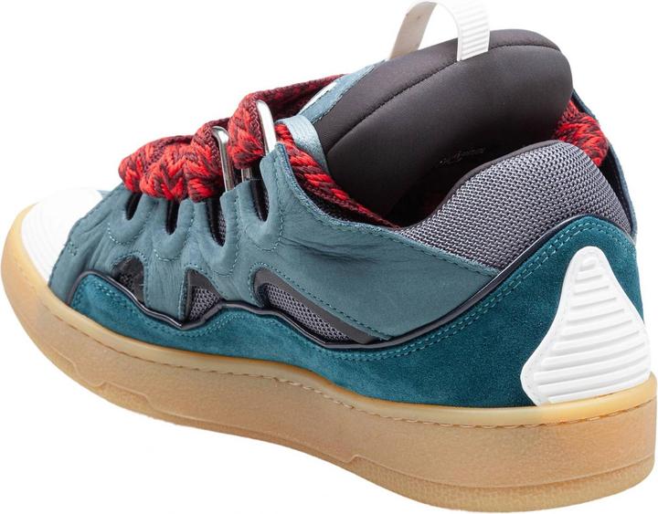 Produktbild Lanvin curb sneakers in suede and fabric color blue and red (42)